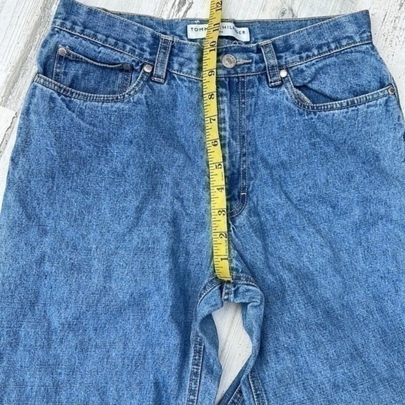 Vintage Tommy Hilfiger Size 6 Jeans Flag Patriots Pockets Light Blue Washed - Picture 13 of 16